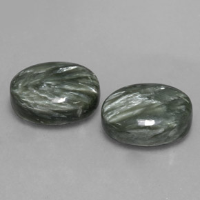 13.50 ctw Green Seraphinite Stones, Natural Seraphinite in Oval Cabochon Shape for Sale