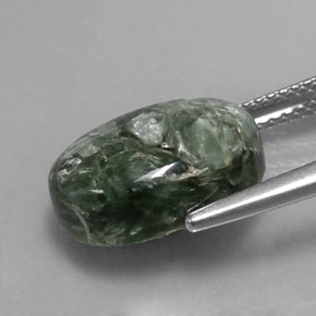 Seraphinite Gemstone in 14 x 10 mm (calibrated) Size for Sale, Seraphinite Stone in Green Color
