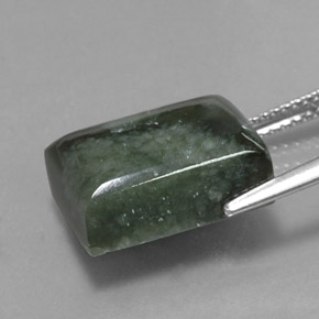 Seraphinite Gemstone in 14 x 10 mm (calibrated) Size for Sale, Seraphinite Stone in Dark Green Color