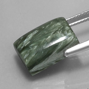 Seraphinite Gemstone in 14 x 9.9 mm Size for Sale, Seraphinite Stone in Green Color