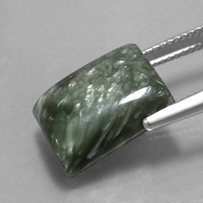 Seraphinite Gemstone in 14.1 x 10 mm Size for Sale, Seraphinite Stone in Green Color