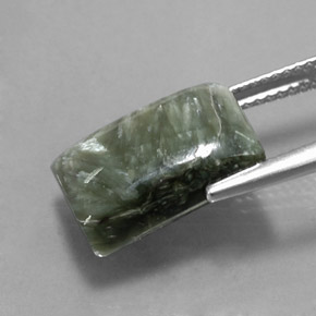 Seraphinite Gemstone in 14 x 10 mm Size for Sale, Seraphinite Stone in Green Color