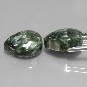 Seraphinite Gemstone in 14.1 x 10.2 mm Size for Sale, Seraphinite Stone in Green Color