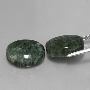 Seraphinite Gemstone in 16 x 12 mm (calibrated) Size for Sale, Seraphinite Stone in Green Color