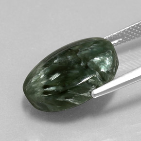 Seraphinite Gemstone in 16 x 12 mm (calibrated) Size for Sale, Seraphinite Stone in Green Color