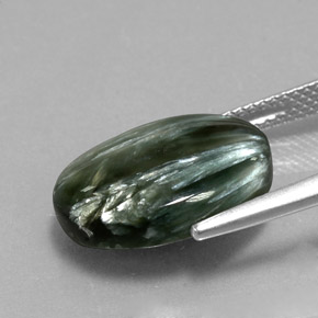 Seraphinite Gemstone in 16 x 12 mm (calibrated) Size for Sale, Seraphinite Stone in Green Color