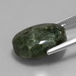 Seraphinite Gemstone in 16 x 12 mm (calibrated) Size for Sale, Seraphinite Stone in Green Color