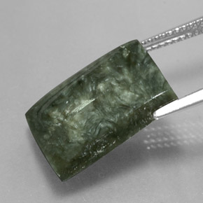 Seraphinite Gemstone in 16 x 11.9 mm Size for Sale, Seraphinite Stone in Green Color