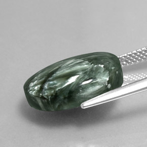 Seraphinite Gemstone in 16 x 12 mm (calibrated) Size for Sale, Seraphinite Stone in Green Color