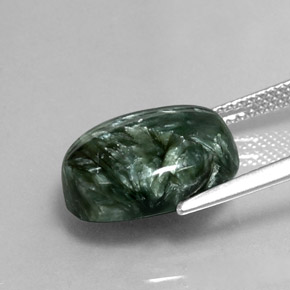 Seraphinite Gemstone in 14.6 x 11.8 mm Size for Sale, Seraphinite Stone in Green Color
