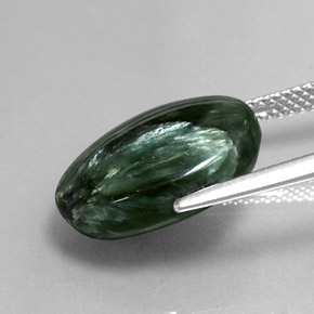 Seraphinite Gemstone in 16 x 12 mm (calibrated) Size for Sale, Seraphinite Stone in Green Color