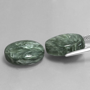 Seraphinite Gemstone in 16 x 12 mm (calibrated) Size for Sale, Seraphinite Stone in Green Color