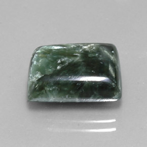 9.56 ct Green Seraphinite Stone, Natural Seraphinite in Baguette Cabochon Shape for Sale
