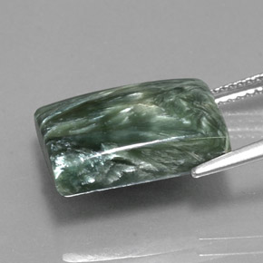 Seraphinite Gemstone in 16 x 12.1 mm Size for Sale, Seraphinite Stone in Green Color
