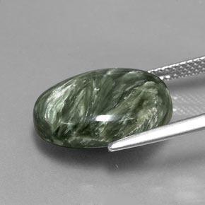 Seraphinite Gemstone in 16 x 12 mm (calibrated) Size for Sale, Seraphinite Stone in Green Color