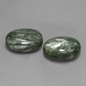 11.70 ctw Green Seraphinite Stones, Natural Seraphinite in Oval Cabochon Shape for Sale