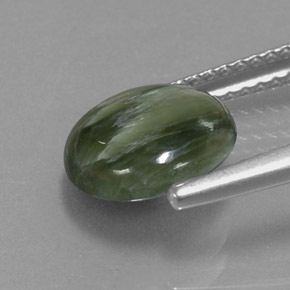 Seraphinite Gemstone in 9 mm (calibrated) Size for Sale, Seraphinite Stone in Green Color