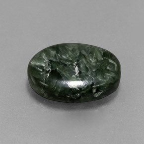 5.06 ct Green Seraphinite Stone, Natural Seraphinite in Oval Cabochon Shape for Sale