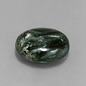 5.08 ct Green Seraphinite Stone, Natural Seraphinite in Oval Cabochon Shape for Sale