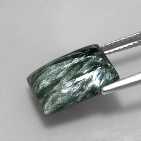 Seraphinite Gemstone in 13.5 x 10 mm Size for Sale, Seraphinite Stone in Green Color