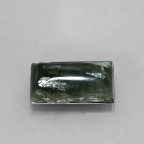 4.33 ct Green Seraphinite Stone, Natural Seraphinite in Baguette Cabochon Shape for Sale