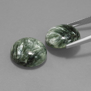 Seraphinite Gemstone in 16 mm Size for Sale, Seraphinite Stone in Green Color