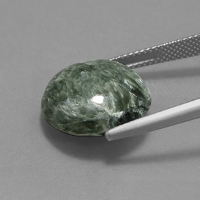 Seraphinite Gemstone in 15.9 mm Size for Sale, Seraphinite Stone in Green Color