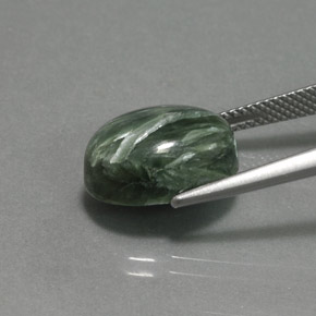 Seraphinite Gemstone in 14 x 10 mm (calibrated) Size for Sale, Seraphinite Stone in Green Color