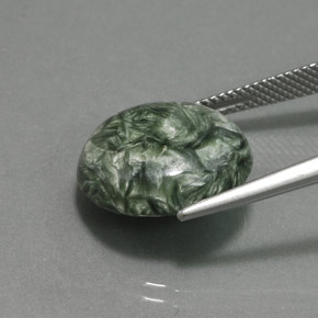 Seraphinite Gemstone in 16 mm Size for Sale, Seraphinite Stone in Green Color
