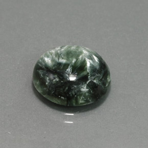 6.47 ct Green Seraphinite Stone, Natural Seraphinite in Round Cabochon Shape for Sale