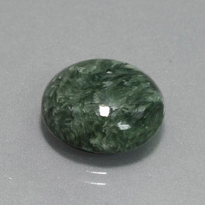 10.49 ct Green Seraphinite Stone, Natural Seraphinite in Round Cabochon Shape for Sale
