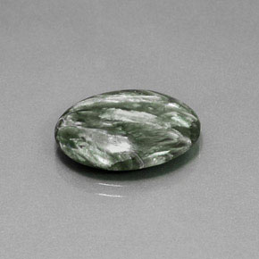 9.28 ct Green Seraphinite Stone, Natural Seraphinite in Oval Cabochon Shape for Sale