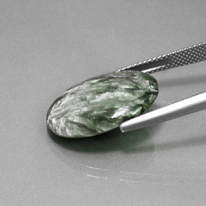 Seraphinite Gemstone in 20 x 15 mm (calibrated) Size for Sale, Seraphinite Stone in Green Color