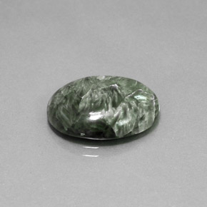 8.99 ct Green Seraphinite Stone, Natural Seraphinite in Oval Cabochon Shape for Sale