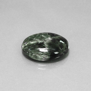 9.52 ct Green Seraphinite Stone, Natural Seraphinite in Oval Cabochon Shape for Sale
