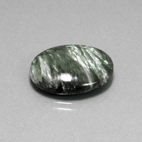 11.21 ct Green Seraphinite Stone, Natural Seraphinite in Oval Cabochon Shape for Sale