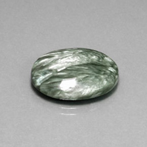 10.82 ct Green Seraphinite Stone, Natural Seraphinite in Oval Cabochon Shape for Sale