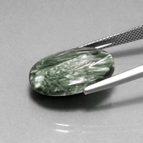 Seraphinite Gemstone in 20 x 15 mm (calibrated) Size for Sale, Seraphinite Stone in Green Color