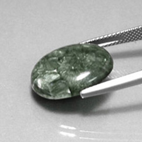 Seraphinite Gemstone in 17.3 x 14.4 mm Size for Sale, Seraphinite Stone in Green Color