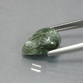 Seraphinite Gemstone in 13 x 9 mm (calibrated) Size for Sale, Seraphinite Stone in Green Color