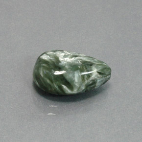 4.70 ct Green Seraphinite Stone, Natural Seraphinite in Pear Cabochon Shape for Sale