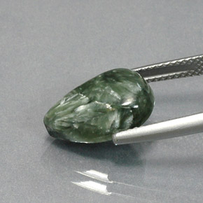 Seraphinite Gemstone in 14 x 10 mm Size for Sale, Seraphinite Stone in Green Color