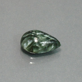 3.20 ct Green Seraphinite Stone, Natural Seraphinite in Pear Cabochon Shape for Sale
