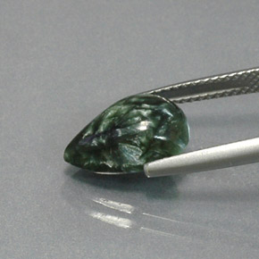 Seraphinite Gemstone in 13 x 9 mm (calibrated) Size for Sale, Seraphinite Stone in Green Color