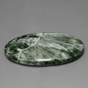 37.88 ct Green Seraphinite Stone, Natural Seraphinite in Oval Cabochon Shape for Sale