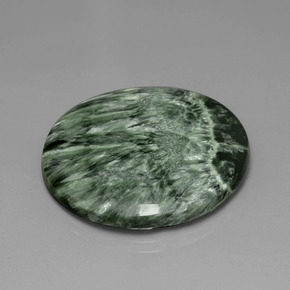 36.08 ct Green Seraphinite Stone, Natural Seraphinite in Round Cabochon Shape for Sale