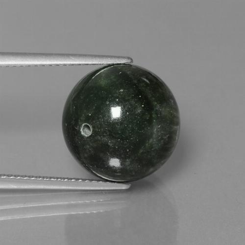 Forest Green Seraphinite Gem - 17.6ct Drilled Sphere (ID: 447357)