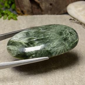 Seraphinite Gemstone in 42.9 x 24.4 mm Size for Sale, Seraphinite Stone in Multicolor Green Color