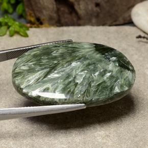 Seraphinite Gemstone in 36.6 x 24.3 mm Size for Sale, Seraphinite Stone in Green Color