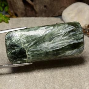 41.10 ct Green Seraphinite Stone, Natural Seraphinite in Cushion Cabochon Shape for Sale